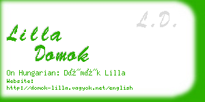 lilla domok business card